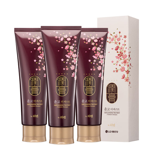 睿嫣（ReEn）润膏LG韩国进口 舒盈养护 洗发水250ml*3 清爽莹润 洗护套装