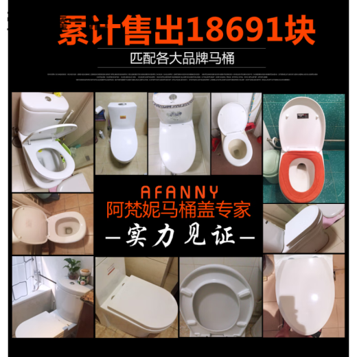法恩莎（FAENZA）家用马桶盖 加厚老式马桶盖子通用酒店PP 坐便盖 加厚PP材质-O1098