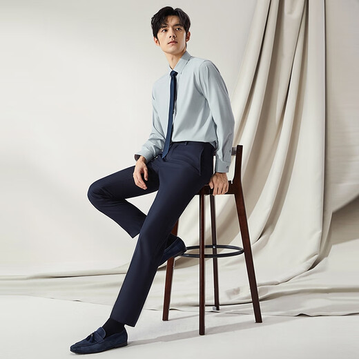 Qipai высококачественные мужские рубашки с длинными рукавами, весенне-осенние деловые повседневные жаккардовые рубашки с геометрическим рисунком