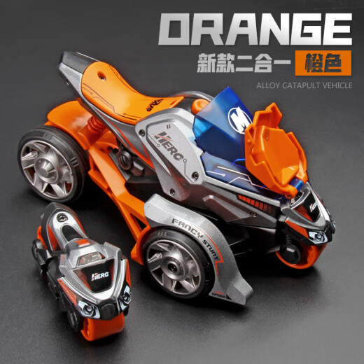 TDU children's toy car imitates real alloy catapult chariot model sound and light pull-back car boy birthday gift green three-in-one racing car
