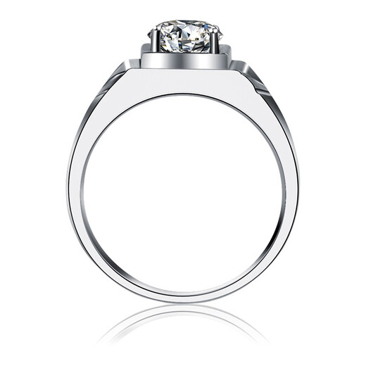 AVHE platinum ring large carat artificial laboratory-grown diamond real diamond ring temperament men's ring engagement gift Chinese Valentine's Day platinum men's ring 1 carat diamond (D/VVS/3EX/N) 9-20 circle can be noted