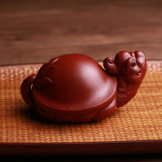 Qi century Yixing raw ore purple clay tea pet ornaments can raise fortune dragon turtles and famous masters fully handmade tea playing Kung Fu tea sets with collection certificates