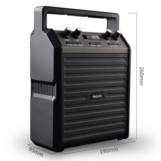 飞利浦（PHILIPS） SD50户外广场舞便携式手提小型音响超大声音蓝牙音箱小蜜蜂扩音器教师喇叭 标配【单音箱，30w峰值功率】