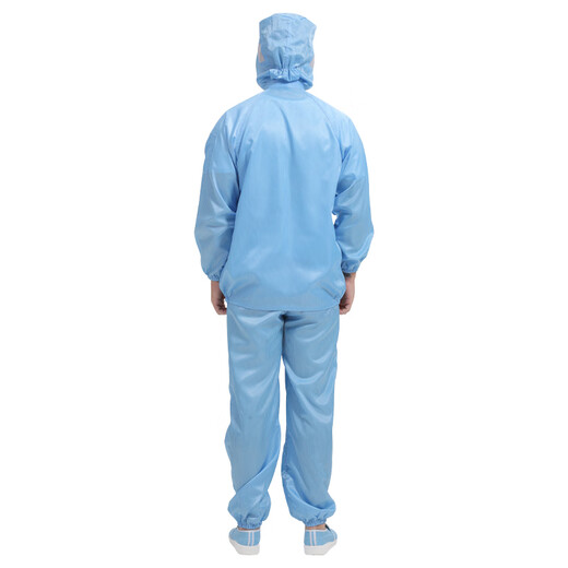 Xinweike dust-free clothing, anti-static clothing, hooded split clothing overalls, blue L [can be customized]