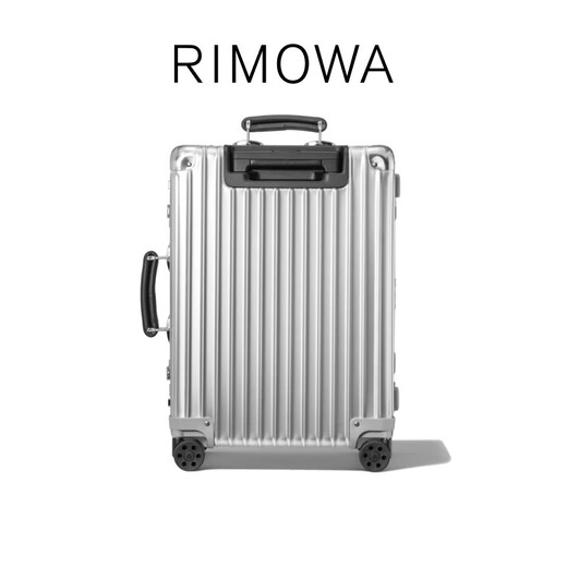RIMOWA Classic 21-inch aluminum-magnesium alloy suitcase, trolley case, boarding case gift, silver 21-inch, suitable for short trips of 3-5 days