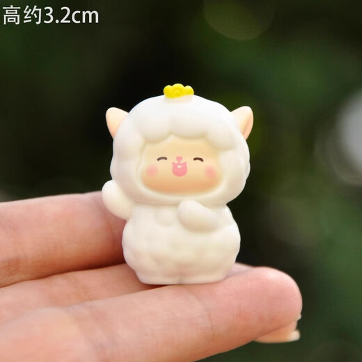 Cute cute backpack little sheep micro landscape desktop decoration small ornaments trendy toy animal blind box gift backpack lamb set 6 packs