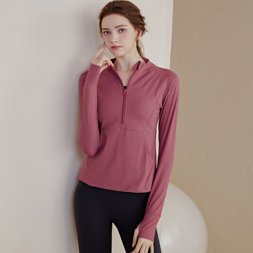 LULULMCCTN Yoga Top Women's Running Training Breathable Pilates Training Sports Long Sleeve Fitness Clothing Black L