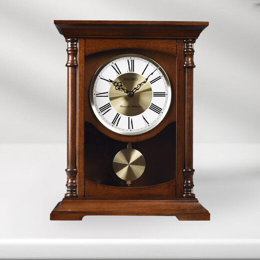 Seiko Japan Seiko clock new product retro European simple solid wood music hour and hour chime pendulum clock