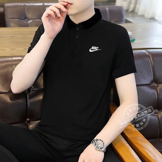 耐克（NIKE）男装运动服套装25夏新款休闲polo衫短袖T恤宽松直筒裤长裤 两件套 FN3895-010+FB7491-010 M【170-175cm/110-120斤】