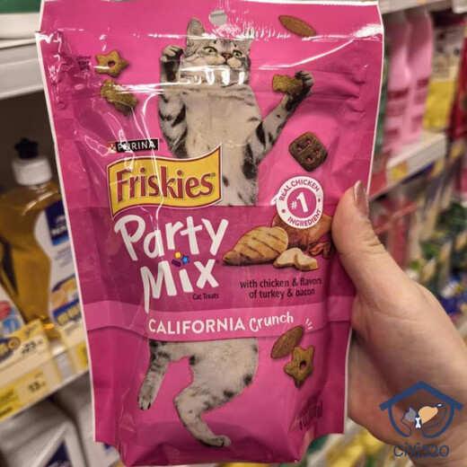 Purina (PURINA) Hong Kong purchase American Purina Friskies Joy PURINA Cat Snacks Pet Biscuits Teeth Cleaner New Packaging California Style Chicken and Turkey Bacon 170g 1 pack