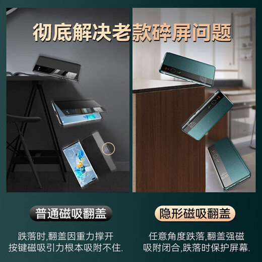 Adecuado para Huawei Mate50pro Case de teléfonos móviles Honor Magic4 RS RS FLAP Magnético Anti-Fall Case de protección de teléfonos móvil