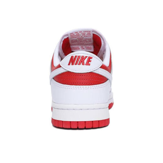 Nike (NIKE) Men's White and Red DUNK LOW RETRO Board Shoes Sports and Casual Shoes DD1391-600 38.5