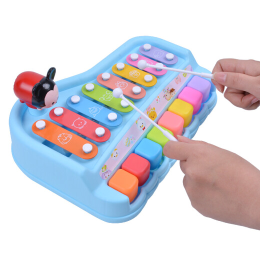 Befenle Disney Mickey hand-knocked piano children's toy musical instrument music early education learning enlightenment toys boys and girls holiday gift eight-tone piano 66303