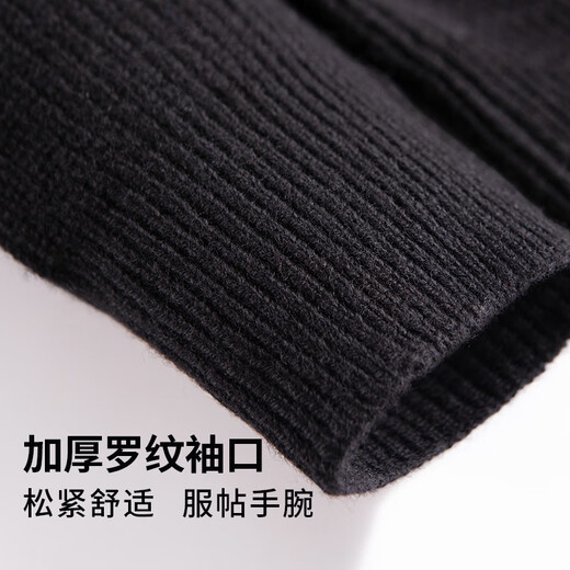 Shanshan-Wollpullover aus 100 % Schafwolle, verdicktes, schweres Herren-Herbst- und Winter-Pullover, weich und hautfreundlich, mit Reißverschluss, Stehkragen, gestricktes Hemd mit Boden