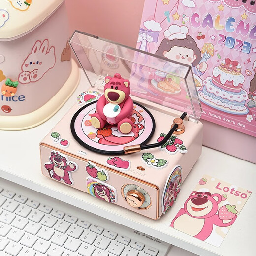 Wortley Strawberry Bear Bluetooth Speaker Small Ins Style Small Speaker Office Desktop Ornament Mini Portable Girls Like Birthday Gifts Girls 520 Valentine's Day Graduation Gift Strawberry Bear [Light Luxury Edition Gift Box-Bluetooth Speaker]