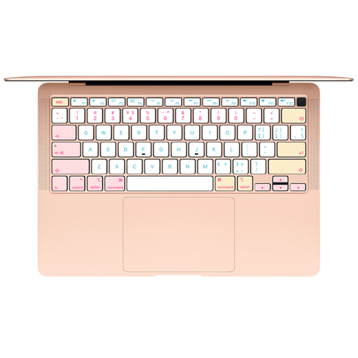 英望 Mac键盘贴纸苹果MacBookAir/Pro笔记本按键贴纸电脑键盘贴微磨砂卡通可爱字母贴修复磨损 JP-169 【A1466】【A1369】