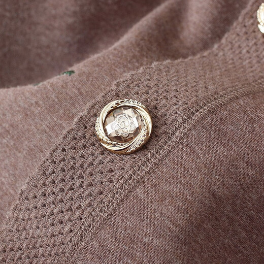 An Zhenxue warm clothes for the elderly, grandma clothes, autumn and winter clothes, middle-aged and elderly women's clothes, mother clothes two-piece set 4055-860 Khaki 3XL recommended 120-140Jin Jin equals 0.5 kg