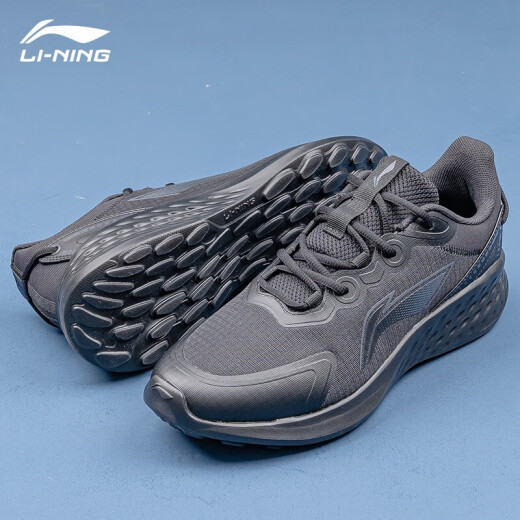 Li Ning (LI-NING) SOFT丨running shoes men's shoes summer new mesh breathable running casual running shoes summer sports shoes shoes black/cold sandal black 42