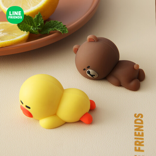 Manchaojia LINEFRIENDS chopstick holder cartoon creative personality household chopstick holder cute public meal dining silicone small ornaments BROWN model