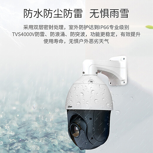 Dahua Dahua 4G Solar Cellule alimentée 4 millions de caméras de surveillance sans fil HD Ball Machine SIM sans réseau à 360 degrés Starlight Vision Night Vision extérieure [4G2 millions] DH-SD6223-DGQ-I avec une carte 128g