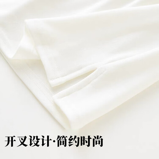 Kunsui small butt curtain for women with shark pants hem skirt cover layered fake hem loose butt-covering white skirt white slit model 1 bottom butt curtain L (recommended 80-120 Jin Jin is equal to 0.5 kg)