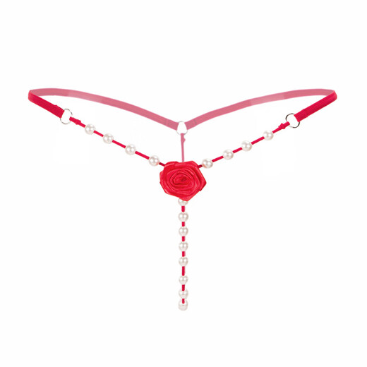 Massage Panties Sexy Women's Large Size Thong Pearl Massage Open Panties Transparent Hot White Small Size 80-120Jin Jin is equal to 0.5 kg