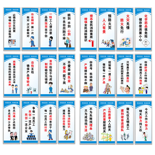 Fabrik Workshop Sicherheitsproduktion Slogan 5S6S Corporate Culture Publicity Management System Brand 7S8S Warehouse Quality Standard BY155 30x80 cm