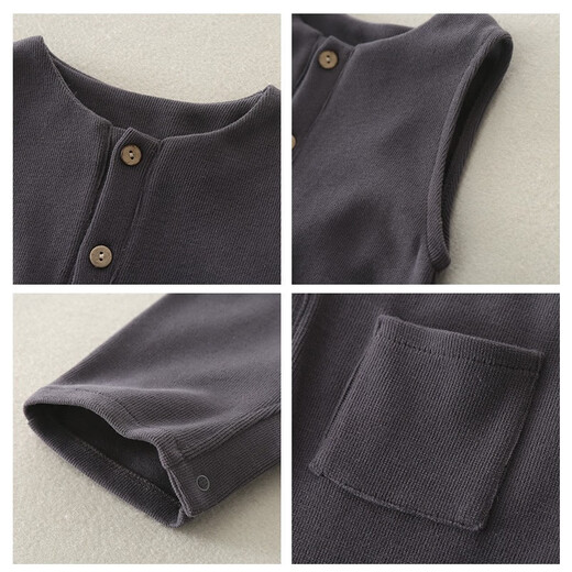 Hadouer baby pants spring and autumn baby overalls sweatpants large PP pants boys and girls autumn and winter cotton pants casual pants 1 year old spring and autumn thin dark gray 80