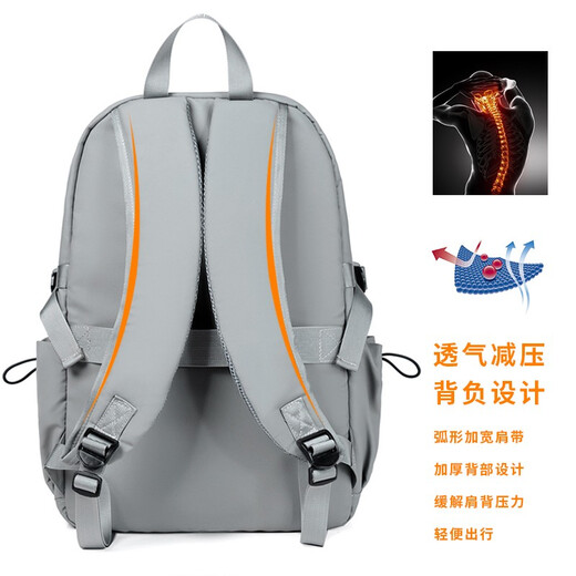 Cooler Rucksack für Herren -Rucksack große Kapazität Junior High School College Schulbeutel Geschäftsreise Tasche 15,6 Zoll Computerbeutel grau [75% Auswahl]