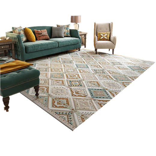 Zhonghong European and American carpet living room bedroom bedside coffee table American plaid personalized weaving machine washable home large area light luxury modern plaid 240*330CM