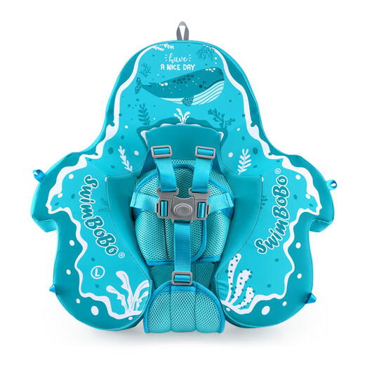 Robe de natation bébé Swimbobo, pas de robe de baignade gonflable, équipement de natation, baby shower, pantalon à eau, poche, bleu