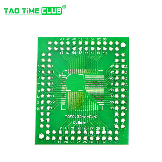 LQFP/FQFP/TQFP 32 44 64 80 100 turn straight plug adapter board 0.5/0.8mm is suitable for