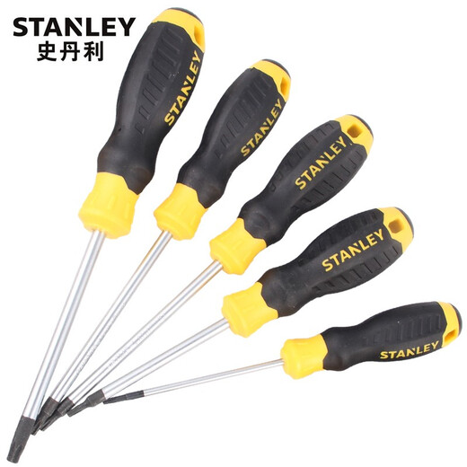 Stanley (Stanley) Nussschraubendreherschläfe Schraubendreher Gummi Griff Gummi und Kunststoff Nicht rutschfestes Griff Blütenform Pflaumenblütenschraubendreher B. Serie Gummi Griffe Blütenform T10x75 60-844