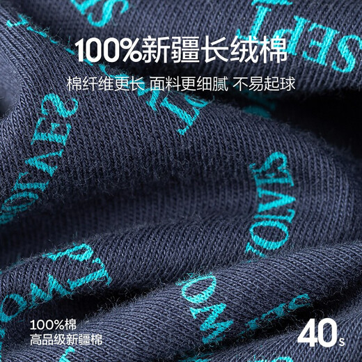 Seven Wolf men's underwear triangle pure cotton loose large size summer cotton trousers sweat-absorbent men's sexy shorts underwear black/navy/dark purple/dark gray-4 strips 2XL (waist circumference 2.6-2.7 feet 140-160Jin[Jin equals 0.5 kg])