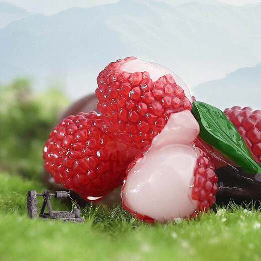 Porcelain brand tea tea set (cipaiming teaset) Porcelain brand tea lychee tea pet potted plant ornaments that change color when exposed to hot water, creative personalized tea ceremony tea set accessories <Daji Dali-potted plants> color-changing tea pet