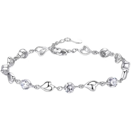 Nilan pt950 platinum bracelet for women PT950 light luxury niche diamond bracelet Valentine's Day love bracelet + exquisite gift box + certificate included