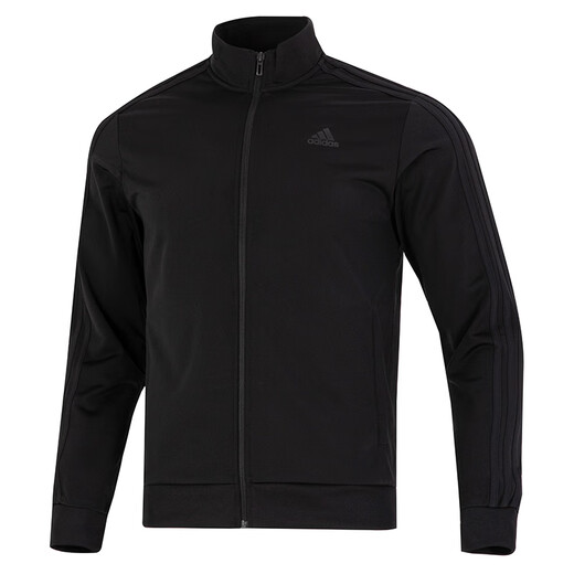Adidas men's sports suit fitness casual fashion open collar jacket loose trousers H46101+JE3854/Jack with three black strips M