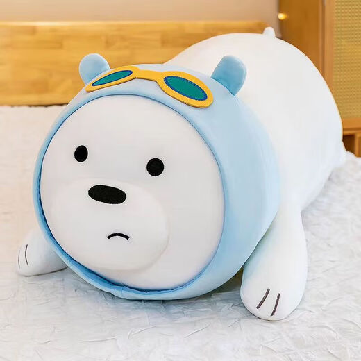 Miwei mignon ours d'ours nulle oreiller écharpe vertes nues ours rond yeux bouche coulée peu de pied blanc ours sourd