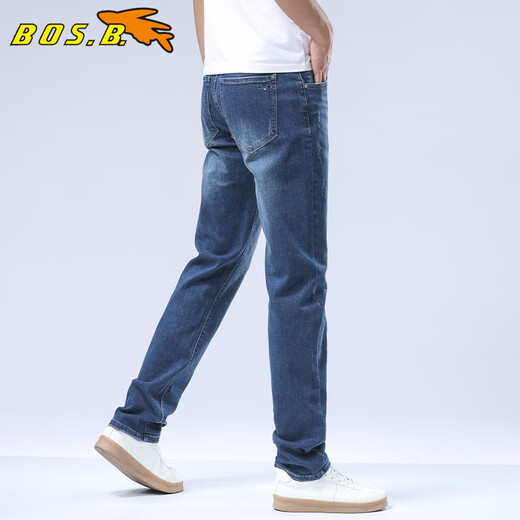Форт Босч (Bos.B) Джинсы Flying Fish Form For Men's Fall New Loak Prenth Gublebult Commuting и случайные брюки Evergrande Blue (15780) 33 (предполагается 150-160JIN [JIN равен 0,5 кг])