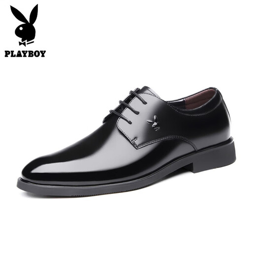 Chaussures en cuir playboy Clothing formel de commerce de repos de printemps top top coquette mariée Fashion Chaussures pour hommes Chaussures en cuir masculin 1591 noir 37