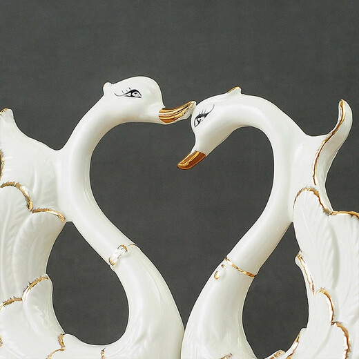 Pameiju Adornos de cisne Cerámica Decoración del hogar Sala de estar Gabinete de vinos de la televisión Aper Artitudes de regalo Pequeño cisne