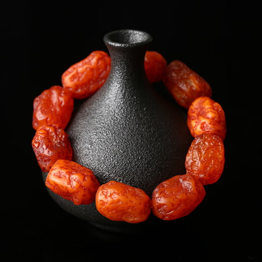 Fat Donglai's same style natural raw amber raw stone bracelet natural raw beeswax bracelet raw mine old beeswax for men