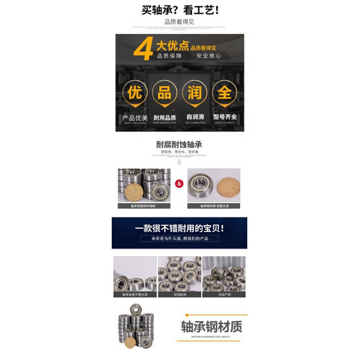 定制高速电机滚动轴承6200 6201 6202 6203 6204 6205 6206 ZZ RS 6204高速电机胶盖款20*47*14