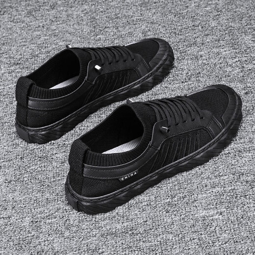 Changxiang Huili Old Beijing Clate Shoes Мужская обувь 2025 Летняя воздухопроницаемая мягкая подошва-сетчатая туфли Lazy People Peader Feed Casual Shoes Men FH-Jingyi-TL-915 Black 42
