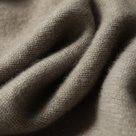 Pash Light luxury men's cashmere sweater 100% cashmere 24 new half-zipper five-needle thickened knitted sweater TRC-1444 original velvet camel XL
