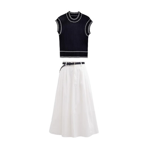 Robe d'été Yanlifen Vêtements pour femmes avec un ensemble complet de combinaisons de mode pour les femmes 2025 Robe de style nouveau de style Summer + Jupe [Set] 55/60 kg / L