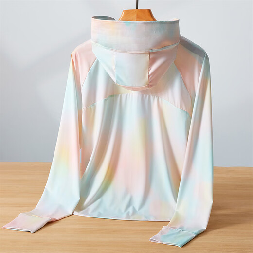 TERRE BLEUE sun protection clothing for women in summer, anti-UV fashionable ice silk breathable sun protection clothing jacket for women, colorful small ice gauze L
