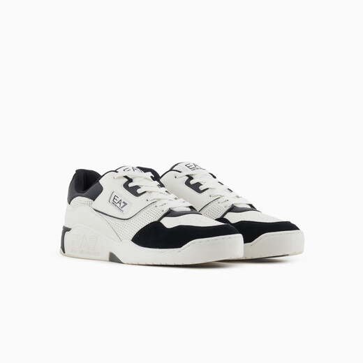 ARMANI/ARMANI EA7 Herrenmode einfache Low Top Casual Shoes X8X187 XK402 Weiß C695 41.5