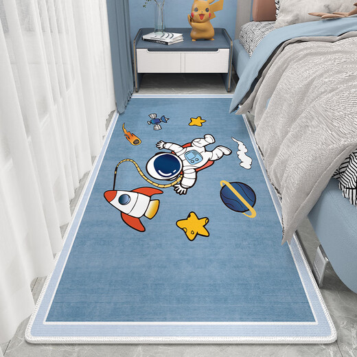 Gu Die Bedroom Carpet Bedside Rug Living Room Boy Children's Room Mat Home Room Bedside Reading Area Thick Bed Front Children's Fun Park-1H 60x160cm