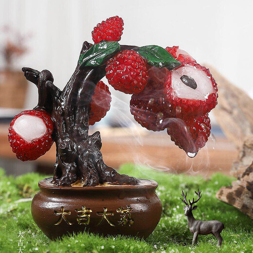 Porcelain brand tea tea set (cipaiming teaset) Porcelain brand tea lychee tea pet potted plant ornaments that change color when exposed to hot water, creative personalized tea ceremony tea set accessories <Daji Dali-potted plants> color-changing tea pet